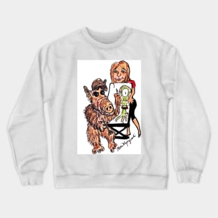 ALF Drawing a Martian Crewneck Sweatshirt